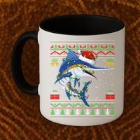 Marlin Fish Lover Matching Ugly Marlin Christmas Meaningful Gift Coffee Mug thumb 2
