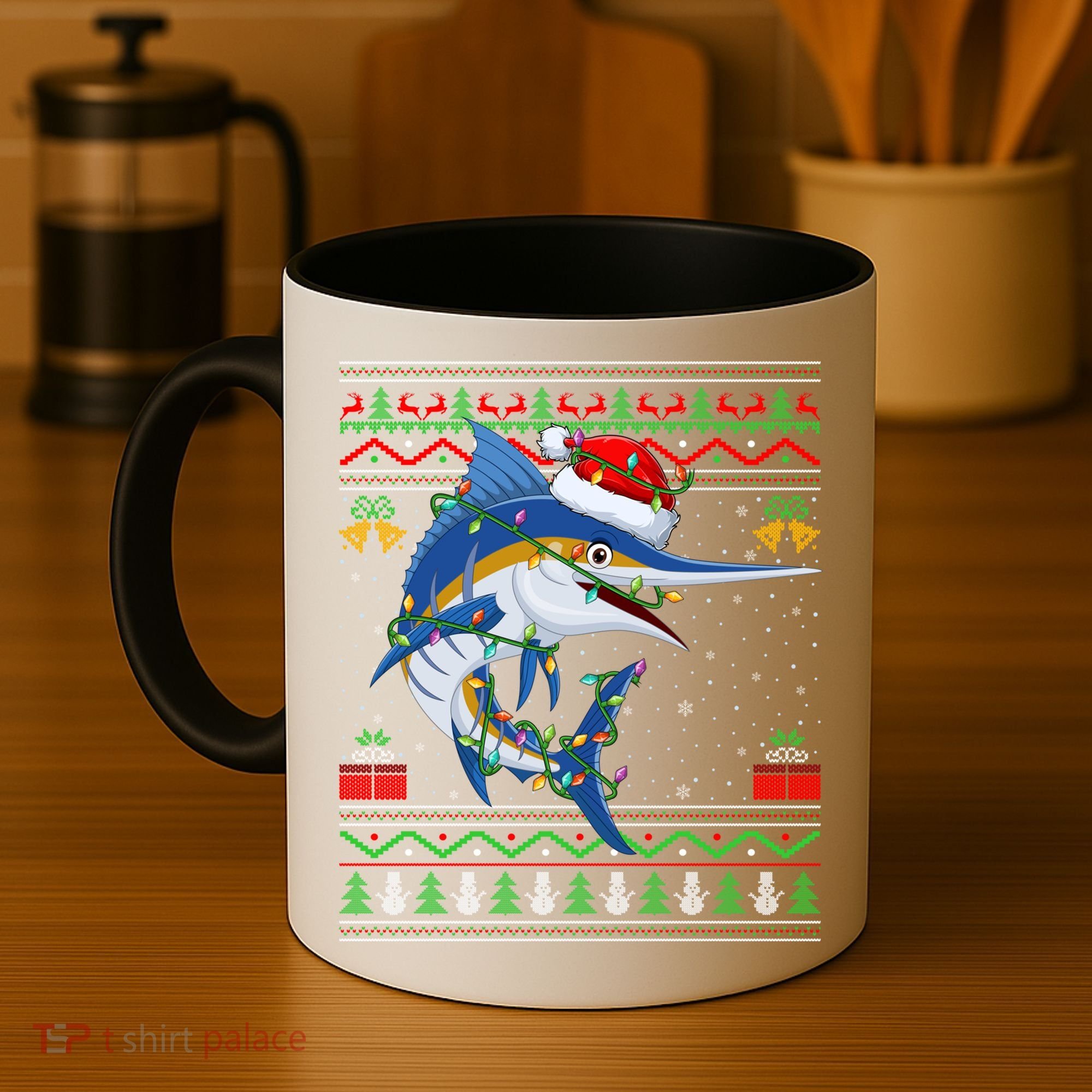 Marlin Fish Lover Matching Ugly Marlin Christmas Meaningful Gift Coffee Mug