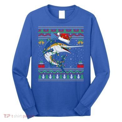 Marlin Fish Lover Matching Ugly Marlin Christmas Meaningful Gift Long Sleeve Shirt