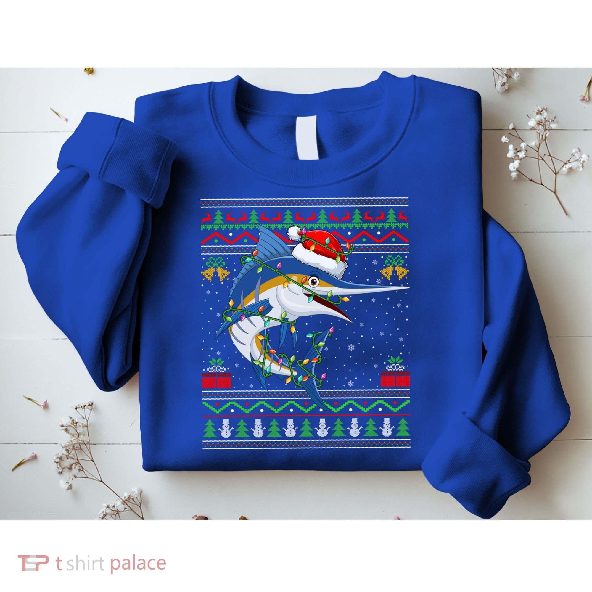 Marlin Fish Lover Matching Ugly Marlin Christmas Meaningful Gift Sweatshirt