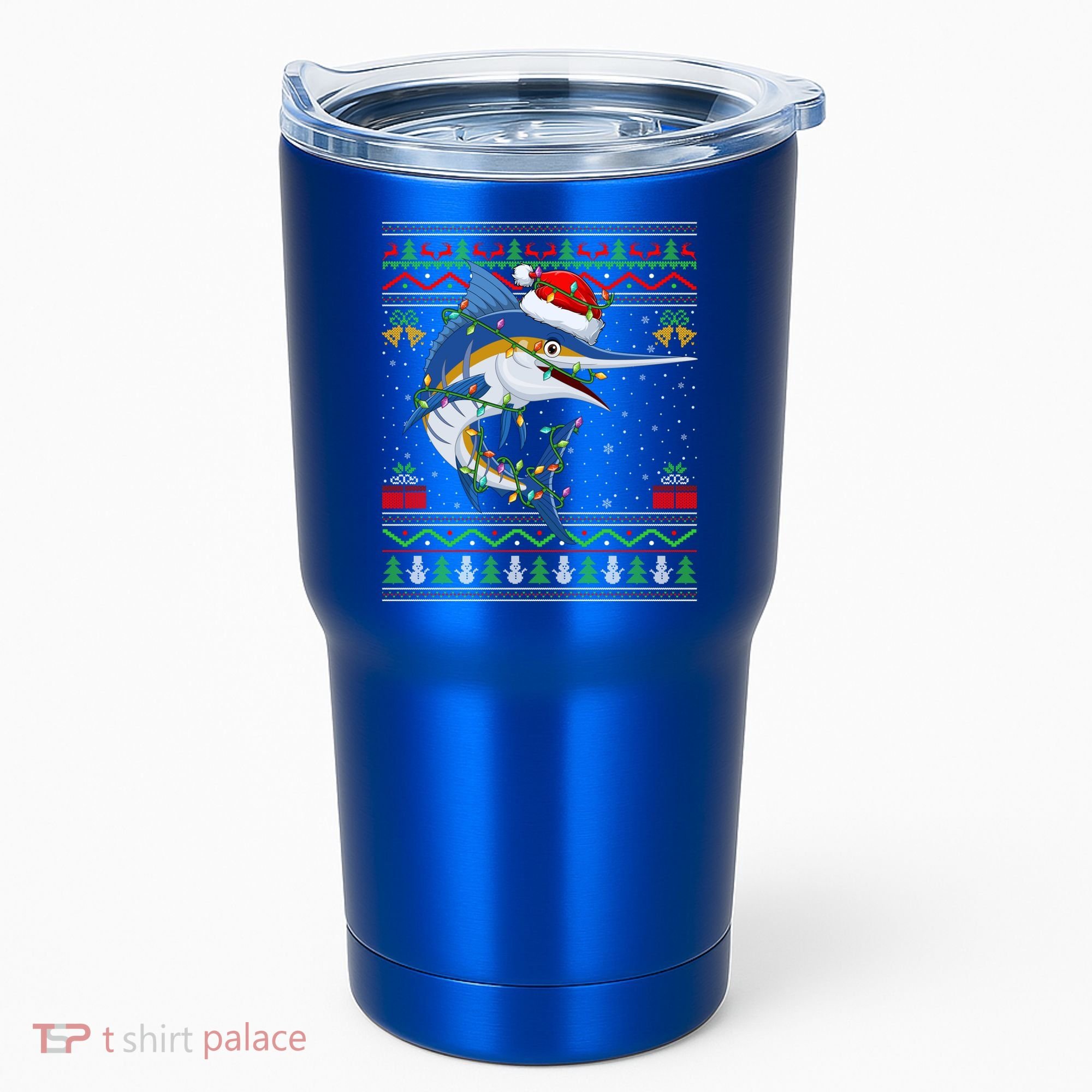 Marlin Fish Lover Matching Ugly Marlin Christmas Meaningful Gift Tumbler