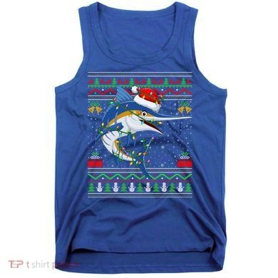 Marlin Fish Lover Matching Ugly Marlin Christmas Meaningful Gift Tank Top