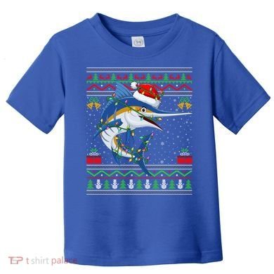 Marlin Fish Lover Matching Ugly Marlin Christmas Meaningful Gift Toddler T-Shirt