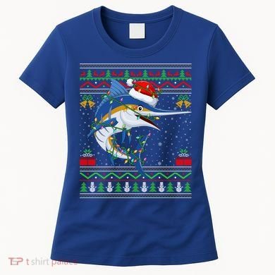Marlin Fish Lover Matching Ugly Marlin Christmas Meaningful Gift Women's T-Shirt