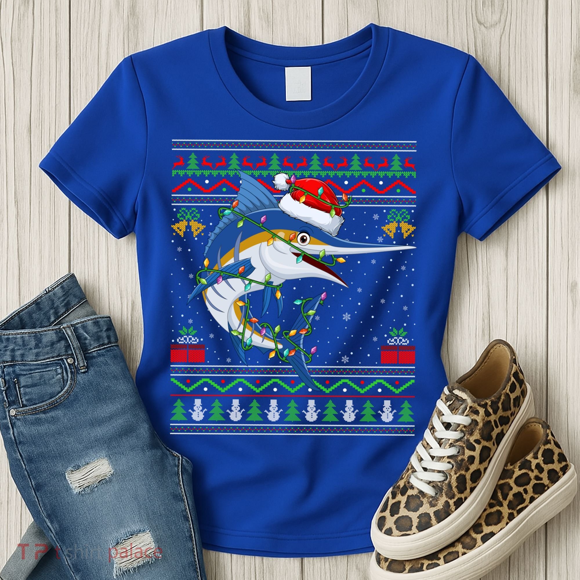 Marlin Fish Lover Matching Ugly Marlin Christmas Meaningful Gift Women's T-Shirt