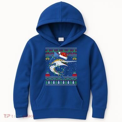 Marlin Fish Lover Matching Ugly Marlin Christmas Meaningful Gift Kids Hoodie