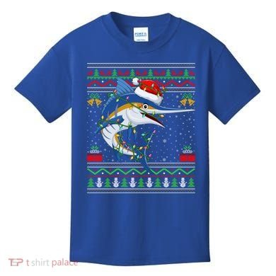 Marlin Fish Lover Matching Ugly Marlin Christmas Meaningful Gift Kids T-Shirt