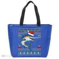 Marlin Fish Lover Matching Ugly Marlin Christmas Meaningful Gift Tote Bag thumb 0
