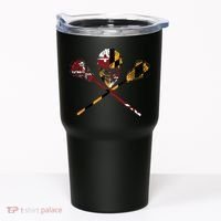 Maryland Flag Lacrosse College LAX Stick Tumbler thumb 0