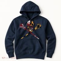 Maryland Flag Lacrosse College LAX Stick Hoodie thumb 0
