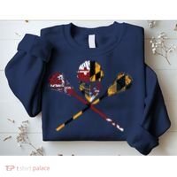 Maryland Flag Lacrosse College LAX Stick Sweatshirt thumb 2