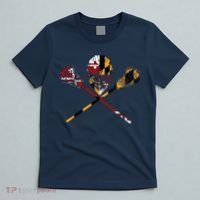 Maryland Flag Lacrosse College LAX Stick T-Shirt thumb 5