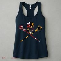 Maryland Flag Lacrosse College LAX Stick Women's Tank Top thumb 3