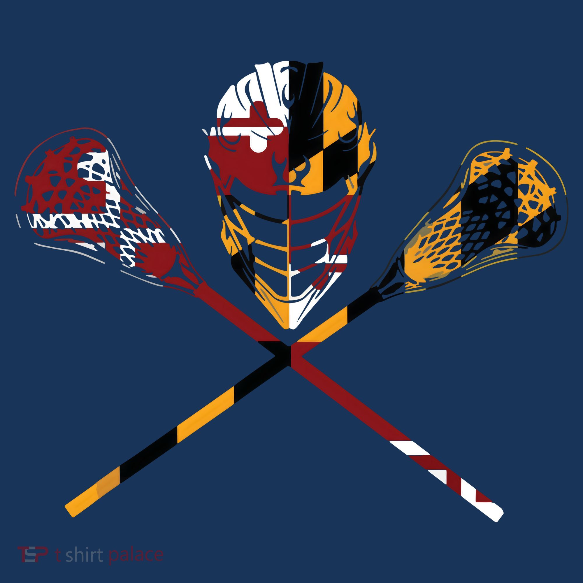 Maryland Flag Lacrosse College LAX Stick Women's Tank Top