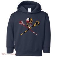 Maryland Flag Lacrosse College LAX Stick Toddler Hoodie thumb 0