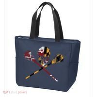 Maryland Flag Lacrosse College LAX Stick Tote Bag thumb 3