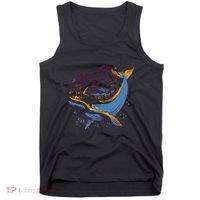 More Fish Less Plastic Whale Ocean Nature Sea Environment Tank Top thumb 0