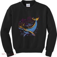 More Fish Less Plastic Whale Ocean Nature Sea Environment Kids Sweatshirt thumb 0