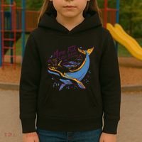 More Fish Less Plastic Whale Ocean Nature Sea Environment Kids Hoodie thumb 3