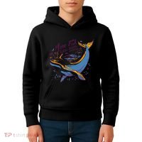 More Fish Less Plastic Whale Ocean Nature Sea Environment Kids Hoodie thumb 4