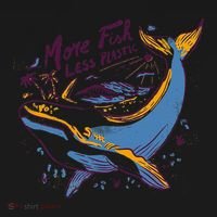 More Fish Less Plastic Whale Ocean Nature Sea Environment Kids Long Sleeve Shirt thumb 2