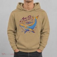 More Fish Less Plastic Whale Ocean Nature Sea Environment Hoodie thumb 0