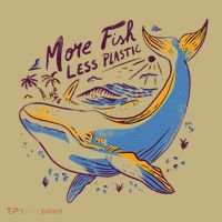 More Fish Less Plastic Whale Ocean Nature Sea Environment Hoodie thumb 2