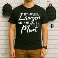 My Favorite Lawyer Calls Me Mom Justice Law Funny Gift T-Shirt thumb 6