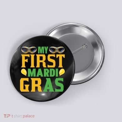My First Mardi Gras Button