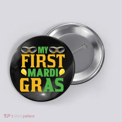 My First Mardi Gras Button