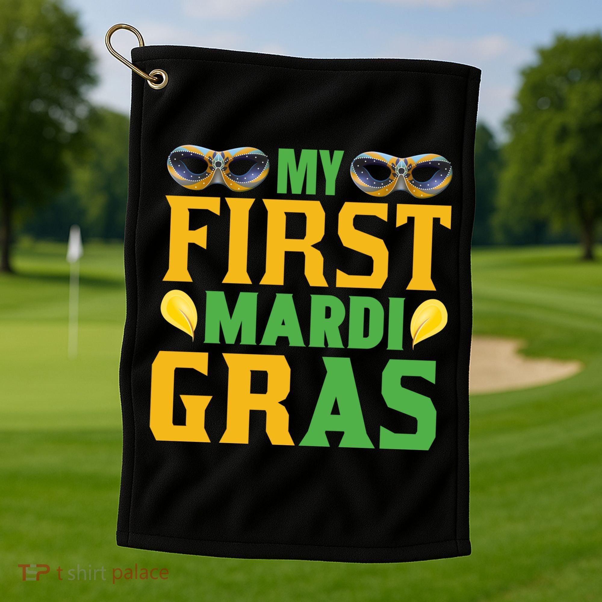 My First Mardi Gras Golf Towel