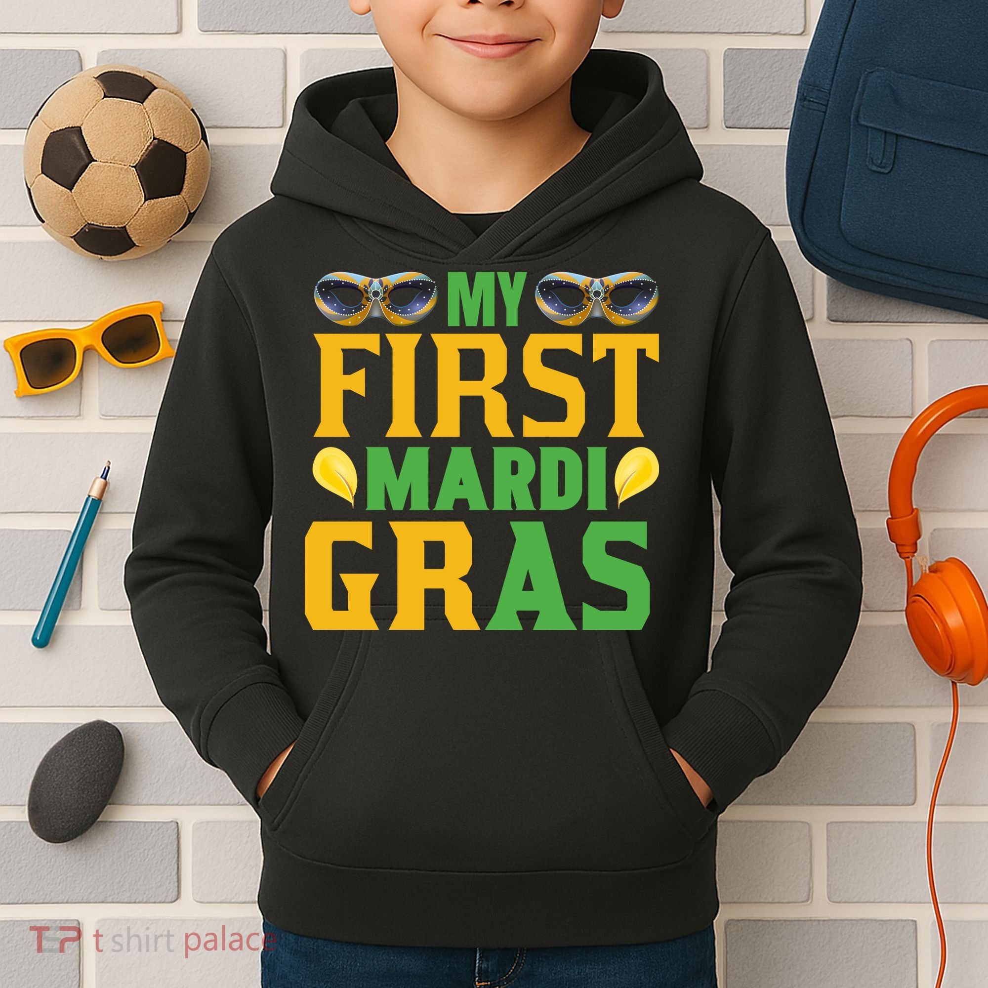 My First Mardi Gras Kids Hoodie