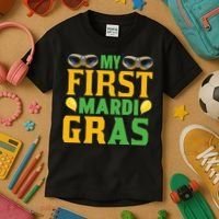 My First Mardi Gras Kids T-Shirt thumb 3