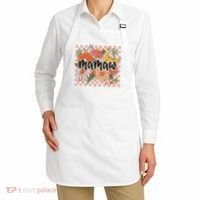 Mamaw Floral Mother'S Day Wildflower Girl Checkered Apron thumb 2