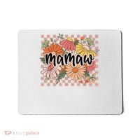 Mamaw Floral Mother'S Day Wildflower Girl Checkered Mousepad thumb 0