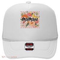 Mamaw Floral Mother'S Day Wildflower Girl Checkered Hat thumb 0