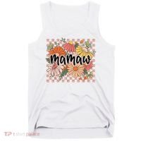 Mamaw Floral Mother'S Day Wildflower Girl Checkered Tank Top thumb 0