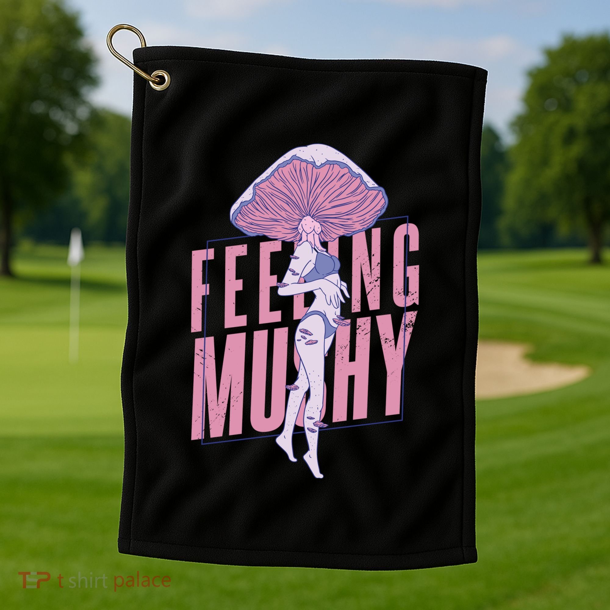Mushroom Female Golf Towel