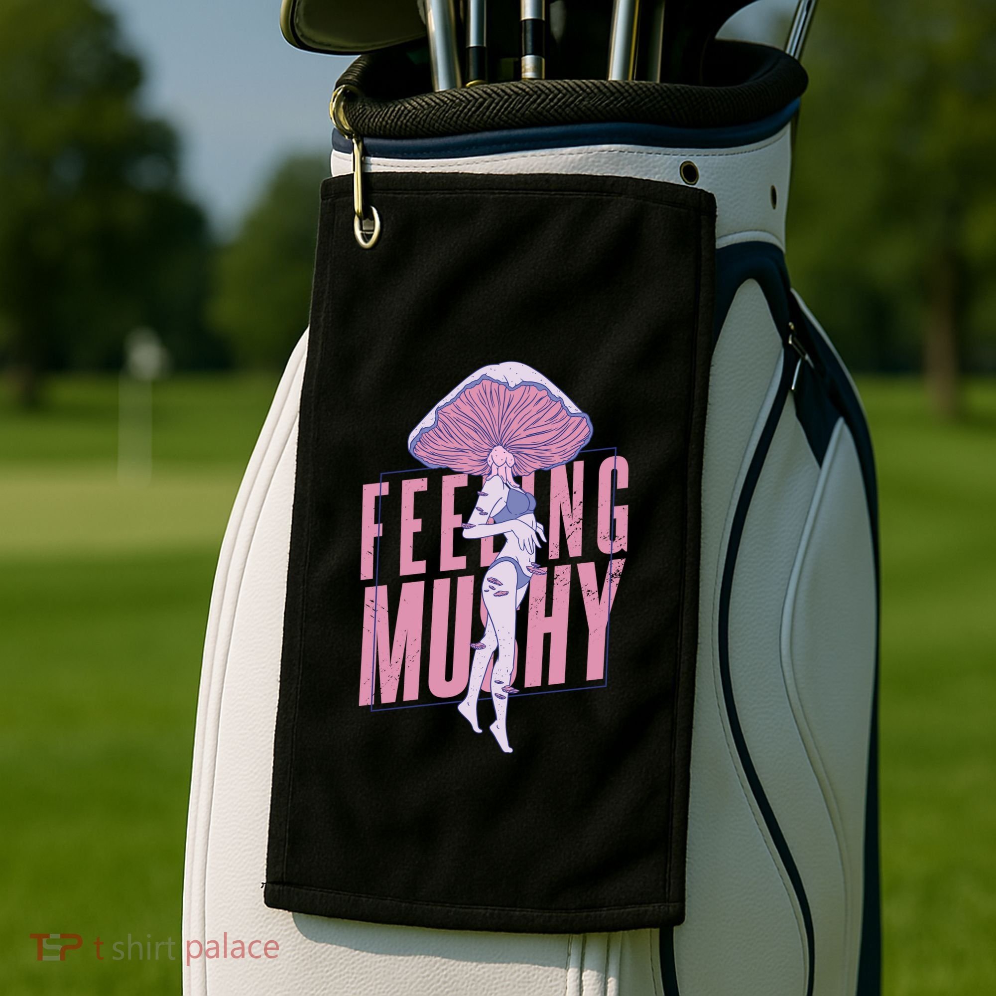 Mushroom Female Golf Towel