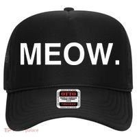 Meow Funny Minimalist Pet Kitten Cat Lover Gift Hat thumb 0