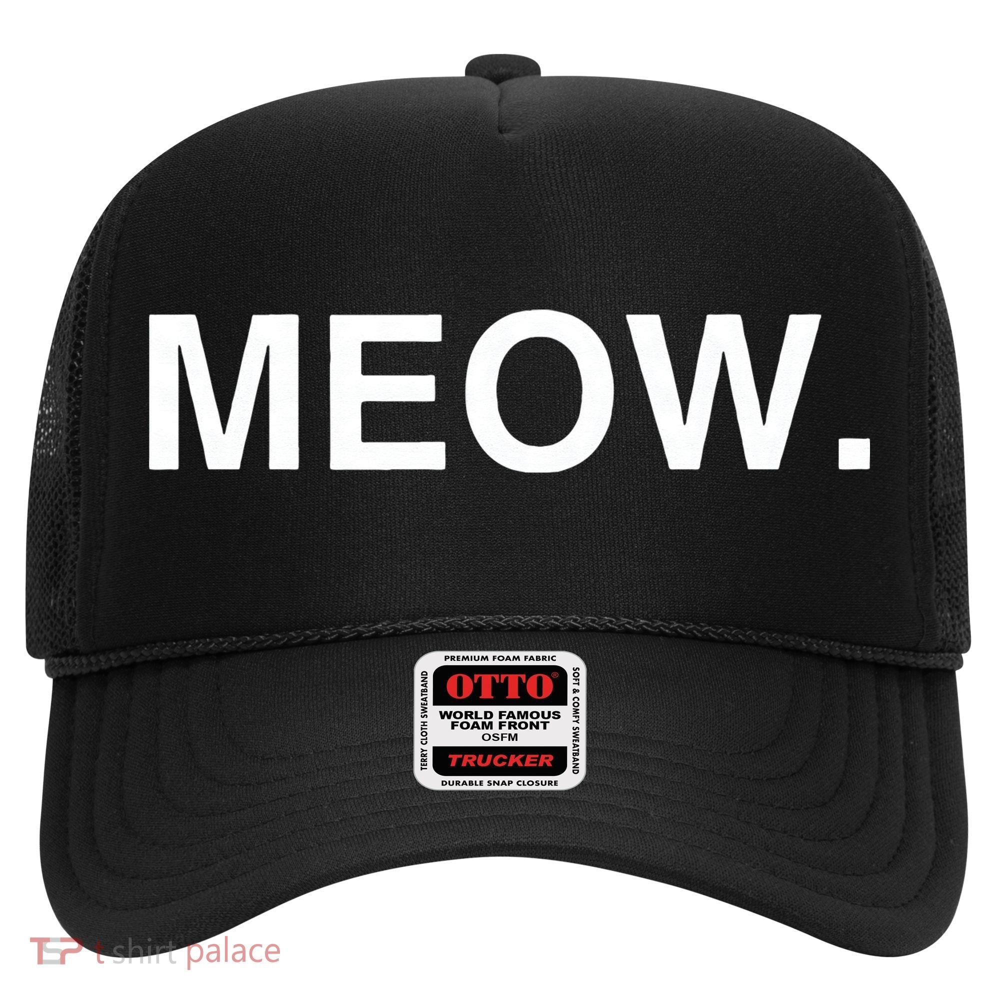 Meow Funny Minimalist Pet Kitten Cat Lover Gift Hat