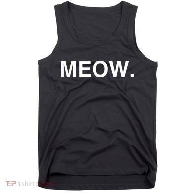 Meow Funny Minimalist Pet Kitten Cat Lover Gift Tank Top