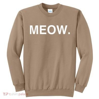 Meow Funny Minimalist Pet Kitten Cat Lover Gift Sweatshirt