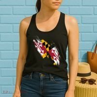 Maryland Flag Marylander Maryland Flag State Pride Women's Tank Top thumb 2