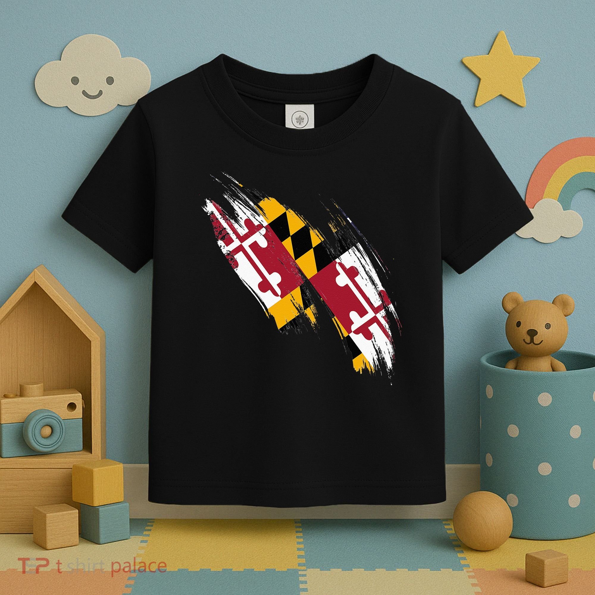 Maryland Flag Marylander Maryland Flag State Pride Toddler T-Shirt