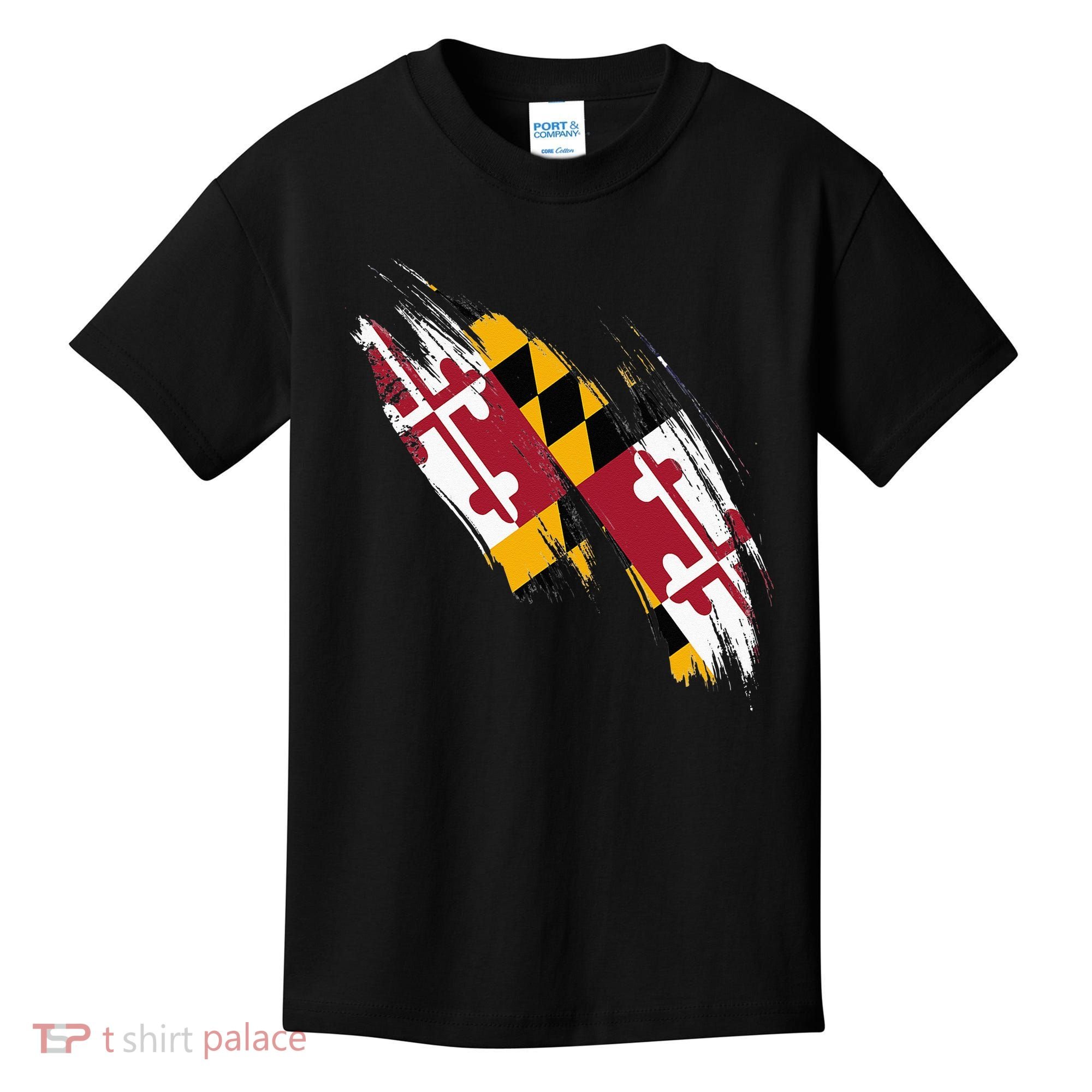 Maryland Flag Marylander Maryland Flag State Pride Kids T-Shirt