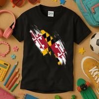 Maryland Flag Marylander Maryland Flag State Pride Kids T-Shirt thumb 3