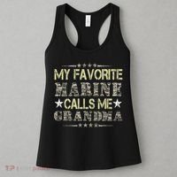My Favorite Marine Calls Me Grandma, Veteran Day Women's Tank Top thumb 3