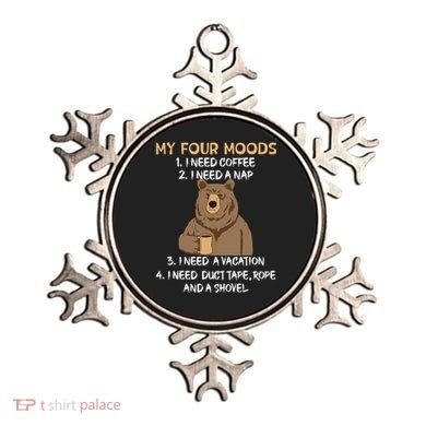My Four Moods I Need Coffee I Need A Nap Bear Coffee Lover Ornament