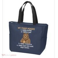 My Four Moods I Need Coffee I Need A Nap Bear Coffee Lover Tote Bag thumb 3
